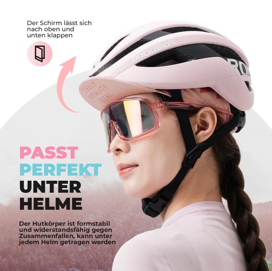 ROCKBROS TVI Gorra de Bicicleta de Verano – Gorra de Bicicleta Transpirable con Protección Solar, Drenaje de Sudor y Ajuste Elástico, Secado Rápido 92% Poliéster + 8% Elastano para Ciclismo, MTB, Commuting Ideal para Actividades al Aire Libre