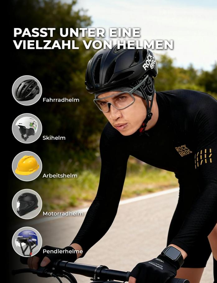 ROCKBROS gorro térmico reversible 2 en 1, gorro de invierno con protección de orejas para bicicleta, esquí y motocicleta, detalles reflectantes para actividades nocturnas, mitze