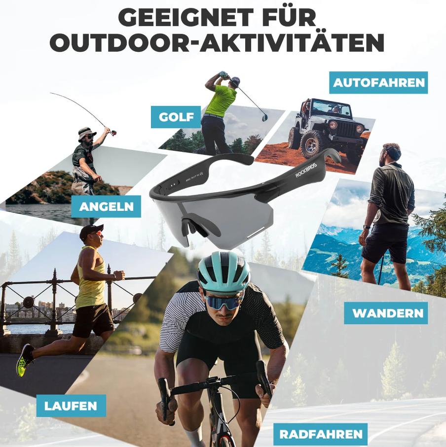 ROCKBROS Gafas electrónicas Gafas inteligentes de ciclismo – Fotocromáticas & Polarizadas Se adaptan a la luz en segundos Perfectas para bicicleta de carretera & MTB #GafasCiclismo #GafasDeportivas #TikTokGadget