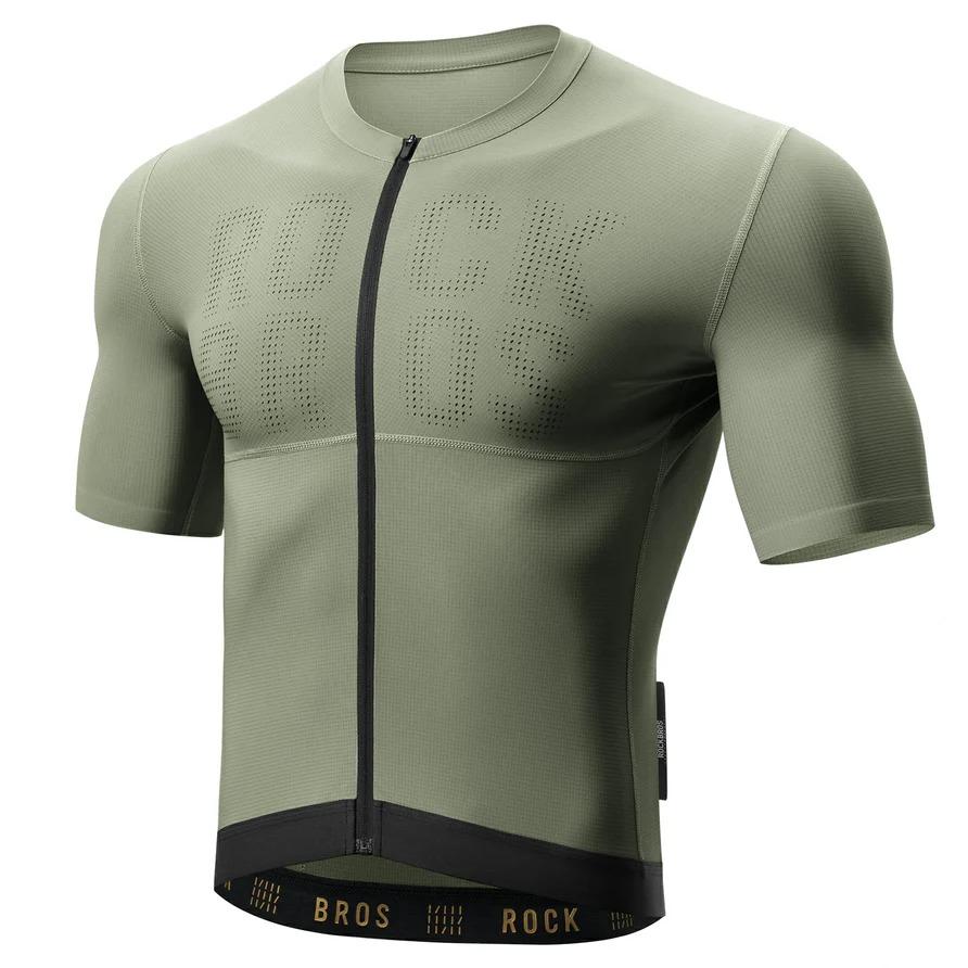 ROCKBROS camiseta de ciclismo para hombre de manga corta, transpirable y de secado rápido, con bolsillos traseros, para ciclismo en carretera y deportes al aire libre
