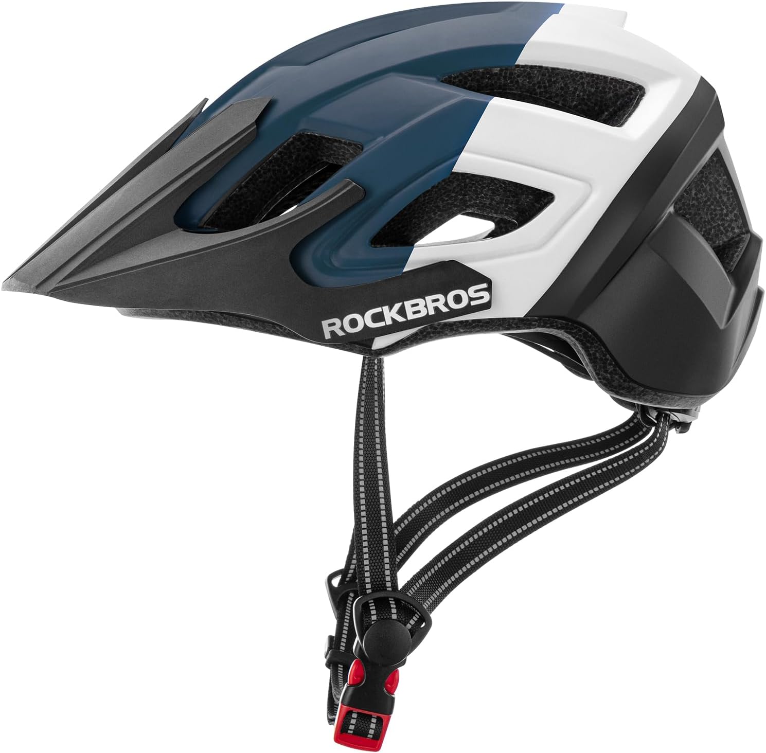 ROCKBROS casco de bicicleta certificado CE, casco de seguridad para hombres y mujeres, compatible con MTB y carretera, accesorios, talla única 56–62 cm