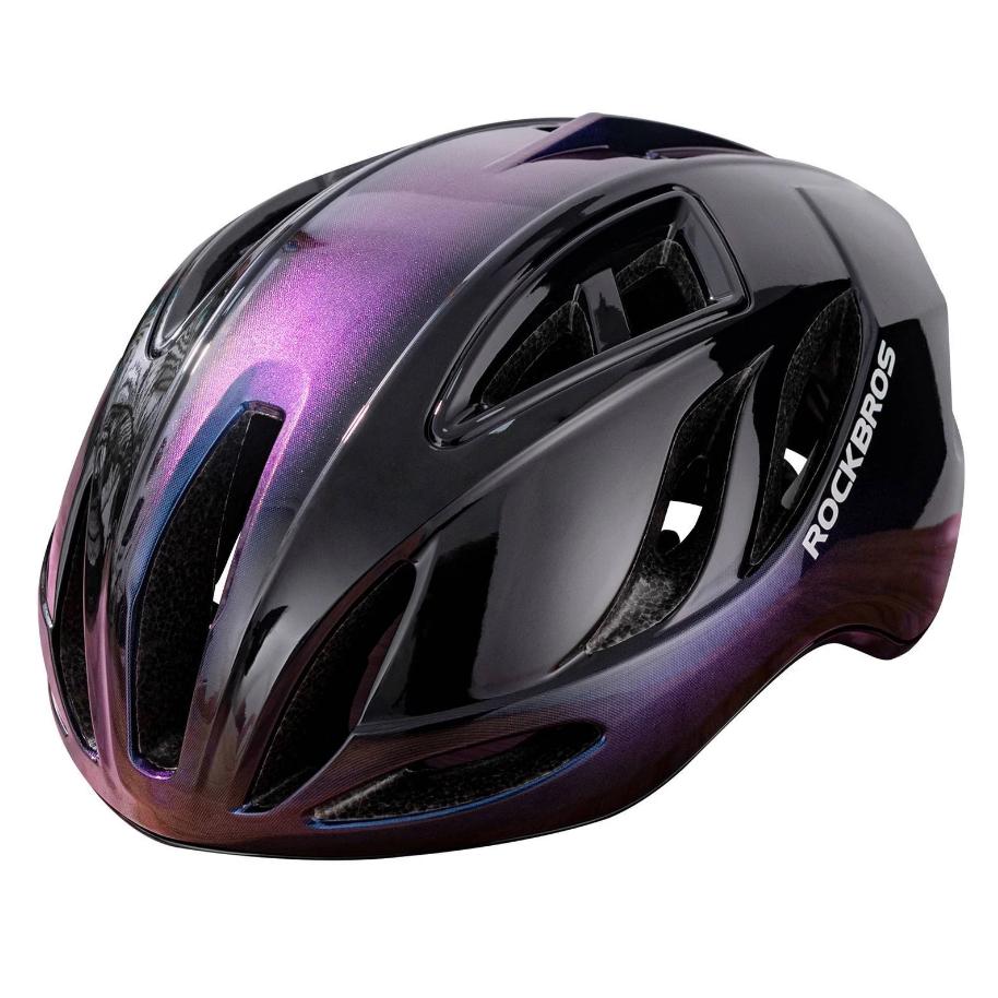 ROCKBROS Casco de bicicleta certificado CE 58-62 cm Casco urbano ajustable Ventilación Unisex Carcasa de policarbonato (PC) y forro de EPS Materiales de alta calidad Acolchado desmontable y correa de barbilla