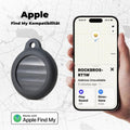 ROCKBROS RT1W rastreador antipérdida Apple 365 días de batería Hey Siri control por voz compartición entre múltiples dispositivos para iPhone iPad y Mac integración completa con Apple Find My
