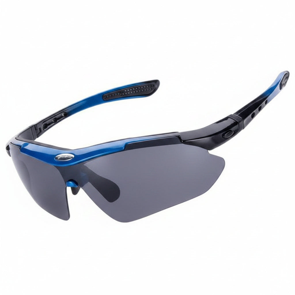Gafas de ciclismo ROCKBROS polarizadas con 5 lentes intercambiables para mujer y hombre, gafas deportivas para bicicleta, aptas para deportes al aire libre como ciclismo, correr y pesca; gafas de ciclismo estilo ciervo