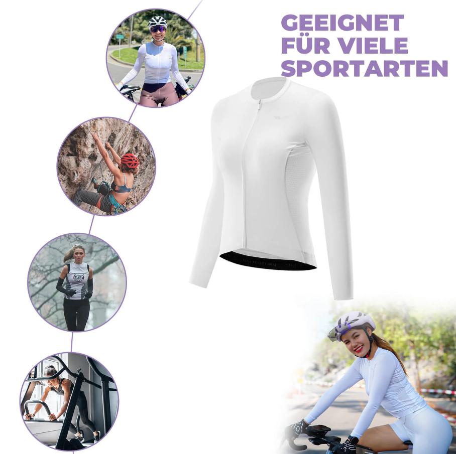 ROCKBROS TVI Camiseta Ciclismo Mujer de Manga Larga Ropa Ciclismo para MTB y Bicicleta de Carretera