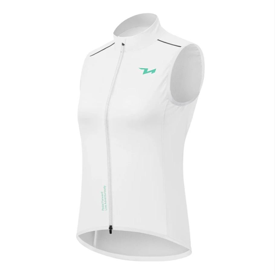 ROCKBROS chaleco de ciclismo para mujer cortavientos, ultraligero y transpirable, ajuste entallado con elementos reflectantes, cremallera bidireccional YKK para máxima libertad de movimiento
