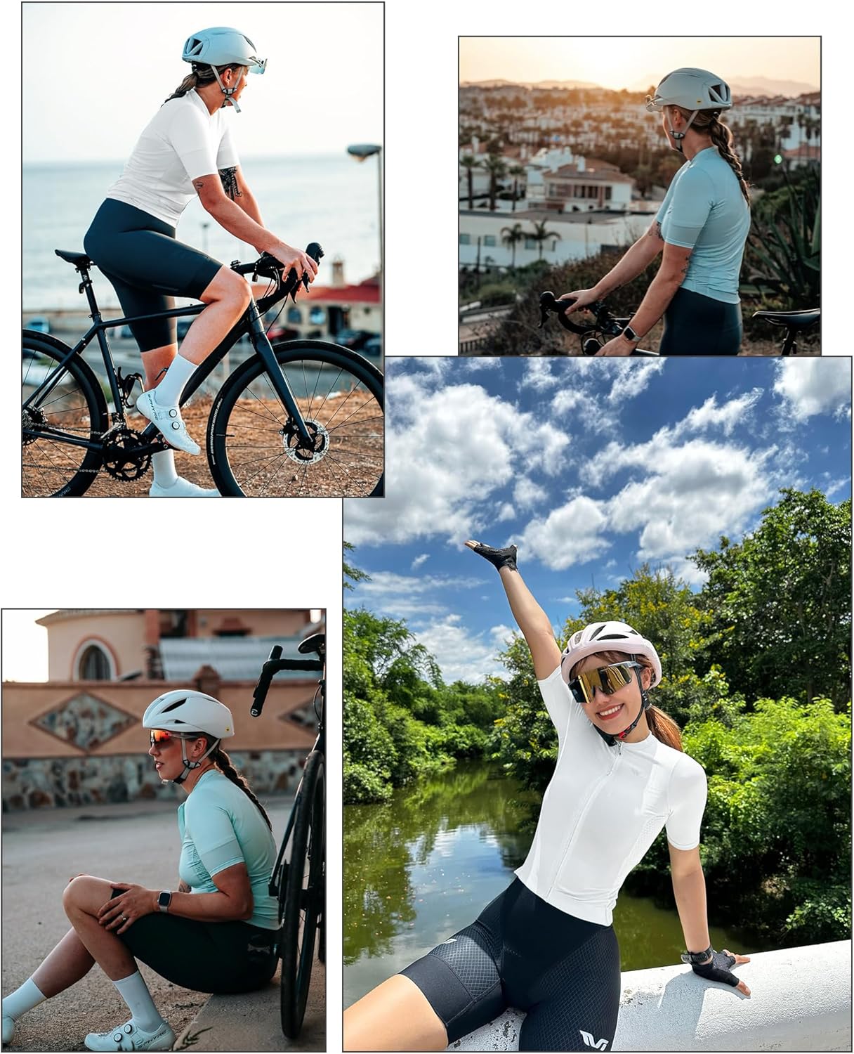 ROCKBROS TVI Camiseta Ciclismo Mujer Manga Corta, Ropa Ciclismo Maillot Ciclismo Manga Corta Bicicleta Short Sleeve Transpirable Camisetas Deportivas Ciclismo Mujer MTB Verano