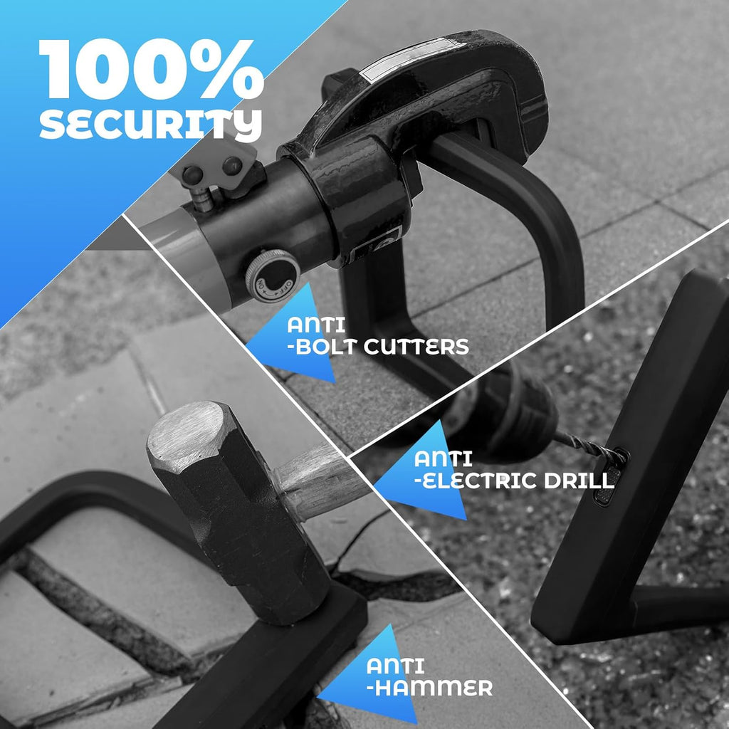 LOCKBROS candado de bicicleta de alta seguridad, candado de cadena de bucle de 14 mm con llave, para e‑bike, bicicleta de carretera y bicicleta de montaña, también apto para motocicleta