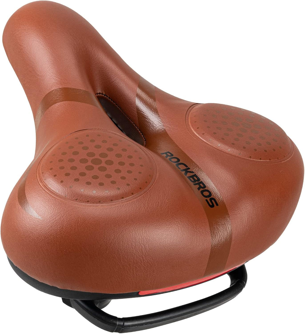 ROCKBROS sillín de bicicleta para mujeres y hombres con espuma viscoelástica cómoda, relieve que alivia la presión, para MTB, bicicletas urbanas y de trekking, ergonómico, transpirable, resistente al agua, accesorios para bicicletas urbanas, ciclismo