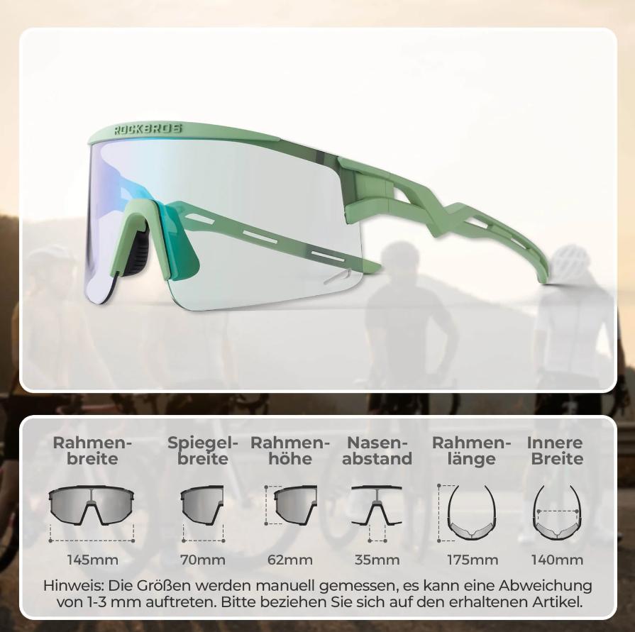 ROCKBROS gafas de ciclismo fotocromáticas polarizadas antivaho a prueba de viento protección UV400 montura TR90 26 g ultraligeras para ciclismo pesca correr fotocromáticas visión óptima protección contra UVA UVB UVC