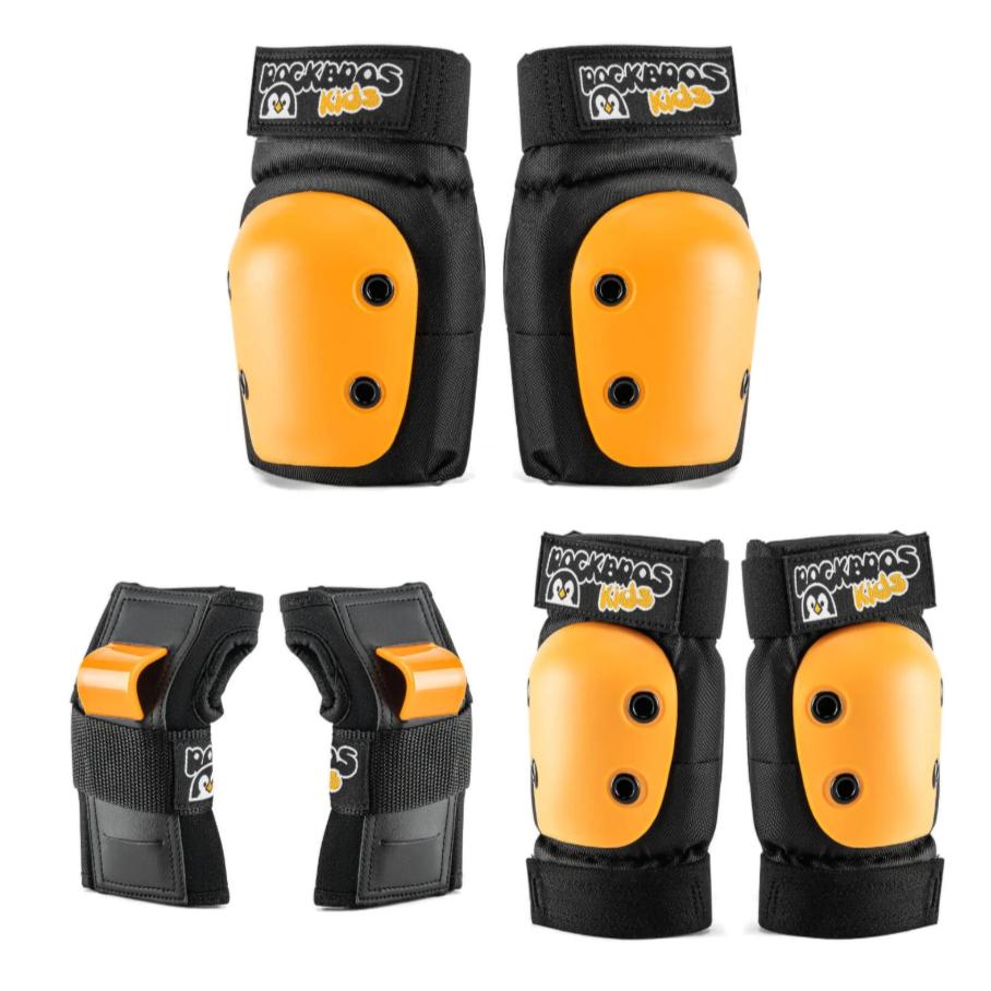 Rodilleras ROCKBROS para niños, set de almohadillas cómodas 6 en 1, protectores para ciclismo y deportes