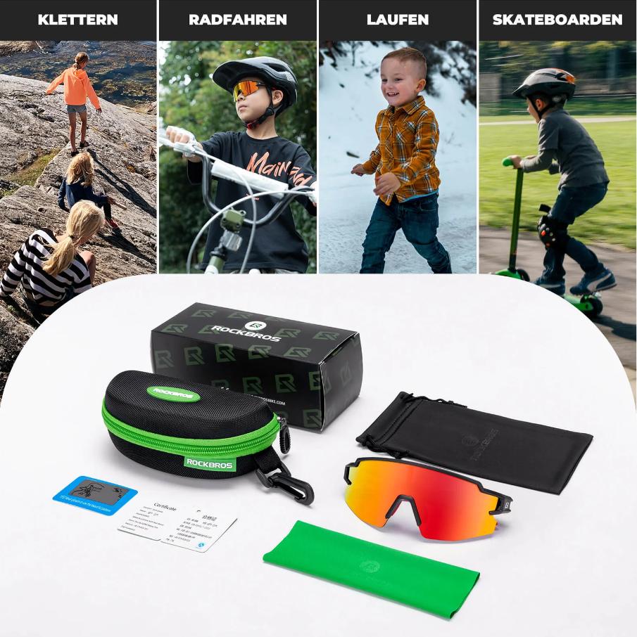Gafas de ciclismo infantiles polarizadas con protección UV400