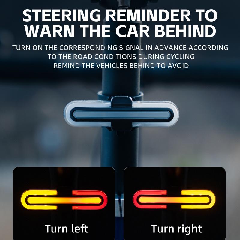 Luz trasera para bicicleta con sensor inteligente y función de luz de freno