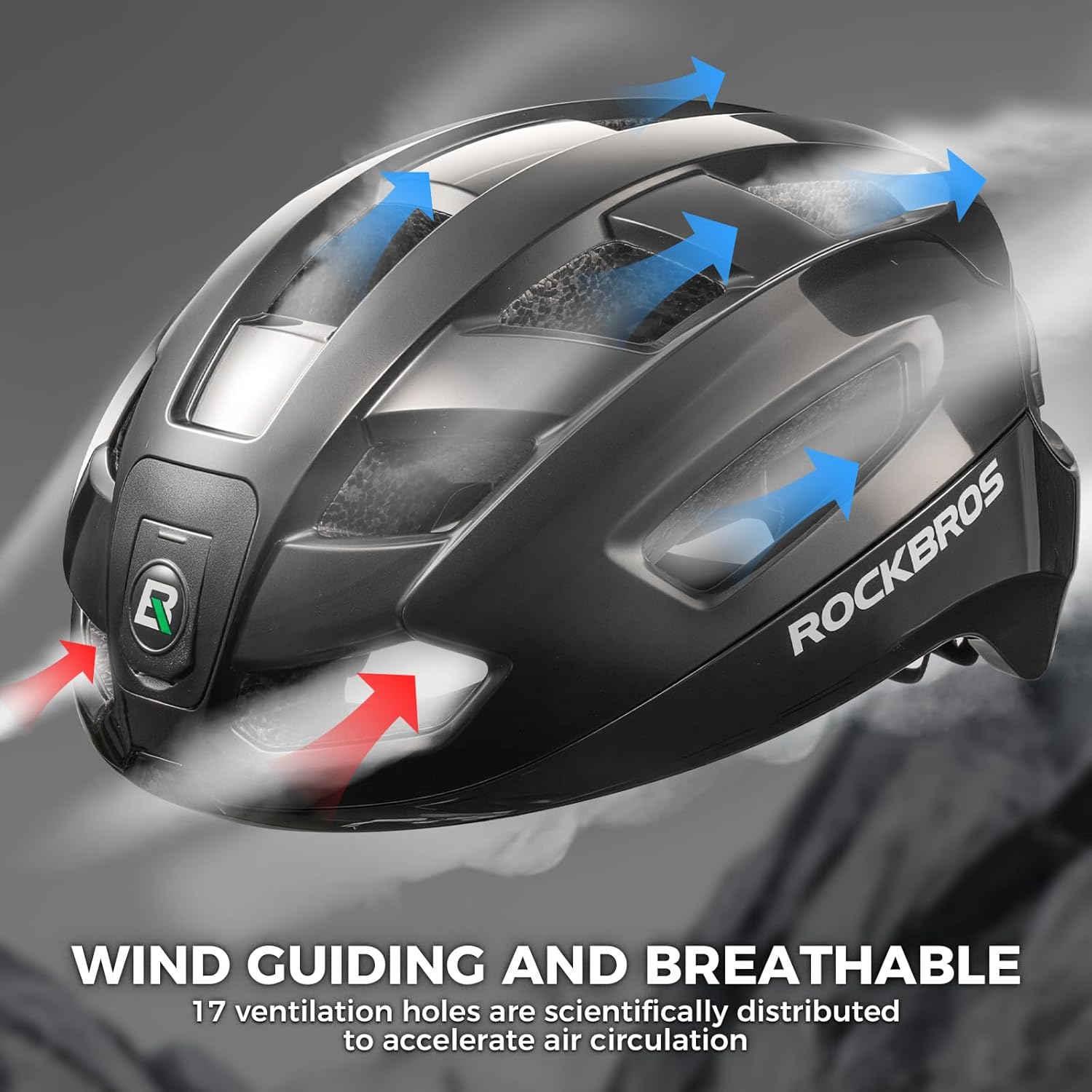 Casco de bicicleta ROCKBROS con luz trasera LED y control remoto – casco para MTB, bicicleta de carretera y e‑bike para mujeres y hombres, casco de seguridad