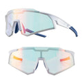 ROCKBROS Gafas de sol Gafas de ciclismo Gafas automáticas fotocromáticas al aire libre Protección UV400 Lente de PC Marco TR93 Agujeros de ventilación Tira de goma antideslizante 31g Ligero