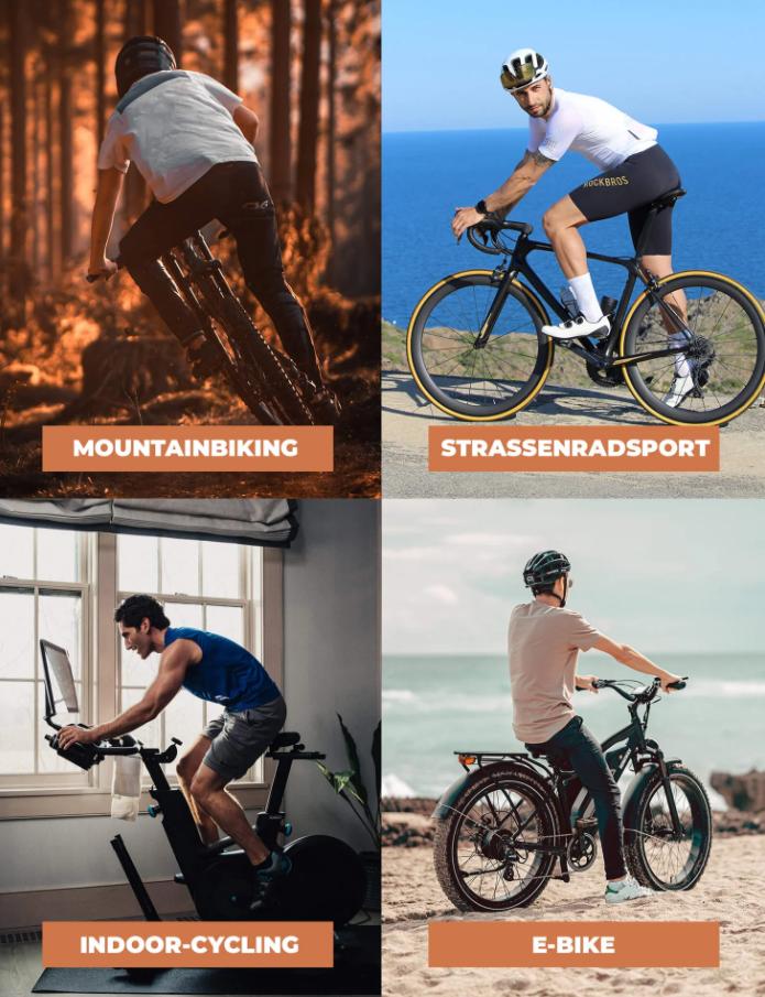 ROCKBROS Pantalón largo con almohadilla para hombre, para bicicleta