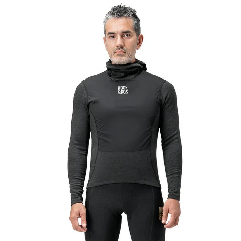 Ropa interior térmica de invierno para ciclismo masculino de manga larga