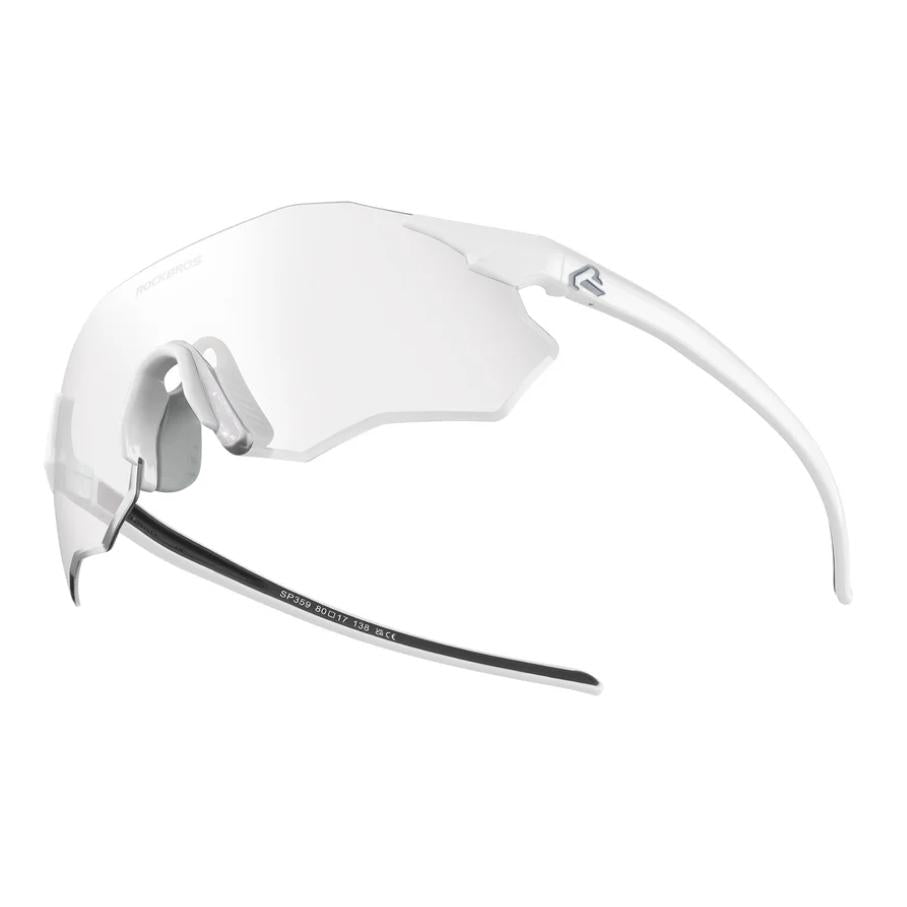 ROCKBROS Gafas de ciclismo Unisex Gafas de sol fotocromáticas Polarizadas Protección UV400 Sin montura Material TR90 22 g Bisagras de doble resorte Almohadillas de silicona antideslizantes Gafas de sol natural material Gafas deportivas