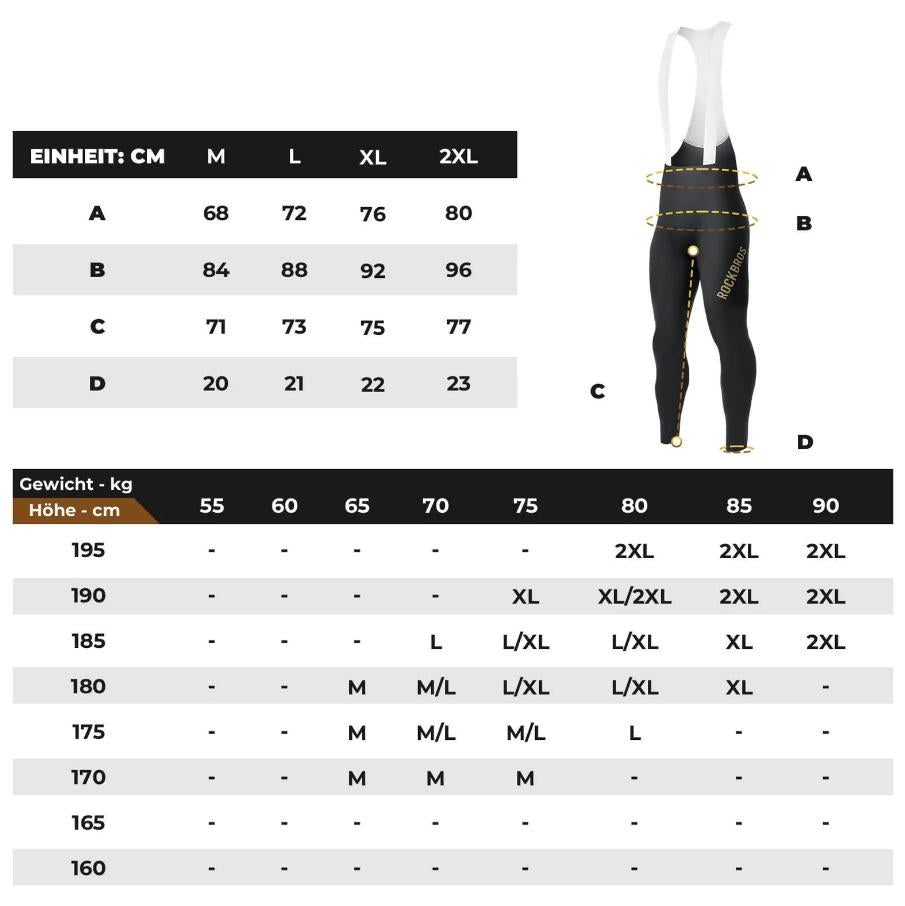 ROCKBROS Pantalón largo con almohadilla para hombre, para bicicleta