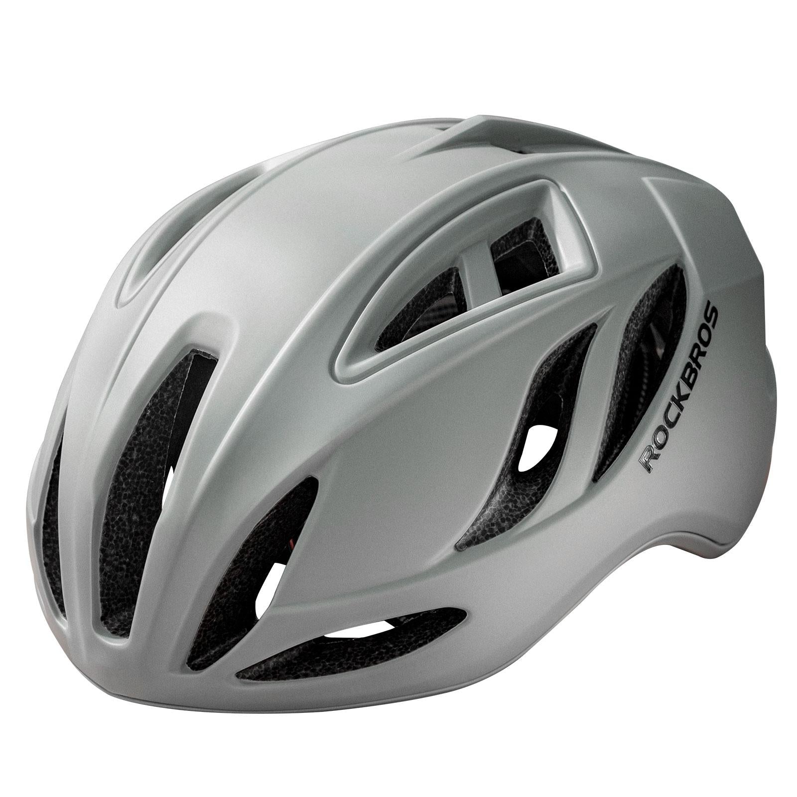 ROCKBROS Casco de bicicleta certificado CE 58-62 cm Casco urbano ajustable Ventilación Unisex Carcasa de policarbonato (PC) y forro de EPS Materiales de alta calidad Acolchado desmontable y correa de barbilla