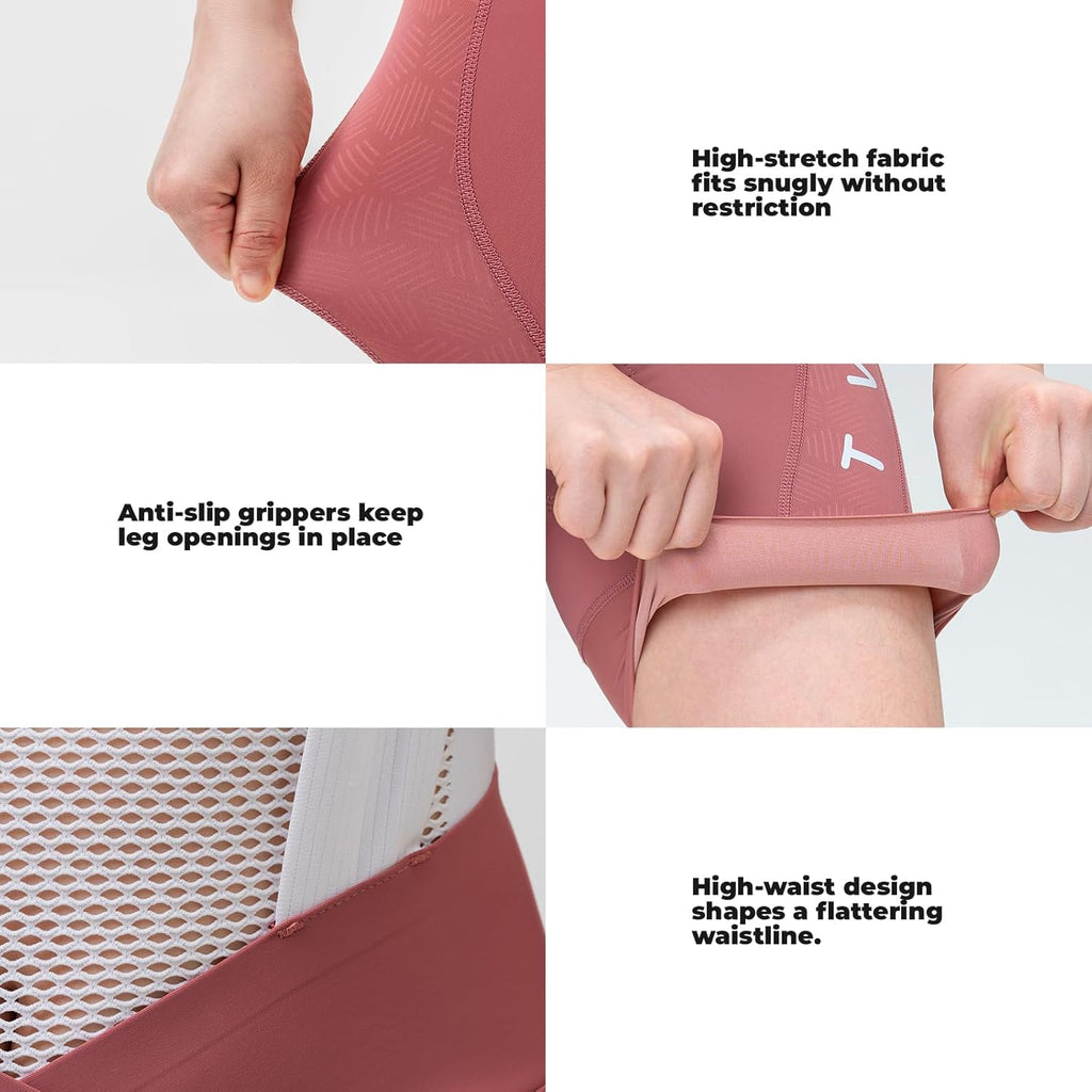 Pantalón corto de ciclismo ROCKBROS TVI para mujer, acolchado y reflectante, con bragueta magnética, tiro alto y alta elasticidad, para bicicleta de carretera y MTB