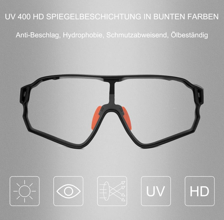 ROCKBROS Gafas de ciclismo fotocromáticas Gafas de sol para bicicleta Protección UV400 para hombres y mujeres