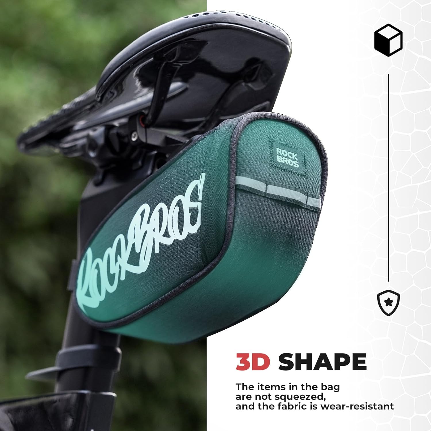 ROCKBROS Bolsa de Bicicleta Bolsa de Sillín Portátil para Bicicleta de Carretera Montaña Grava y Plegable Accesorios de Bicicleta para Sillín
