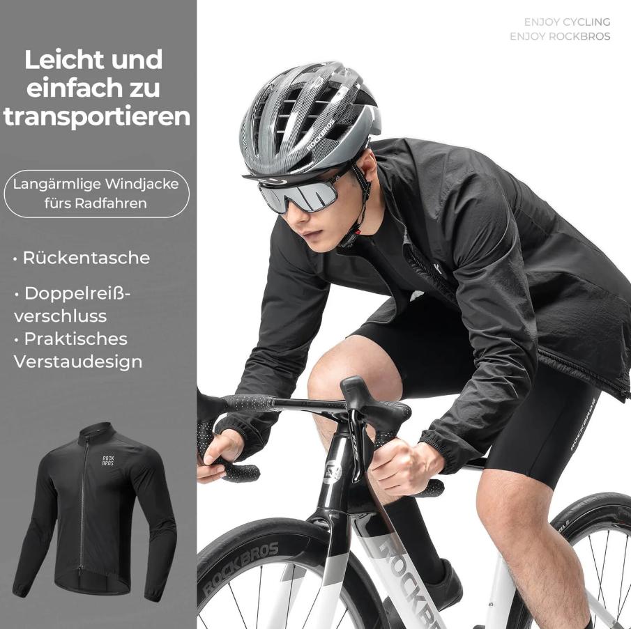 Chaqueta de bicicleta ligera para hombre
