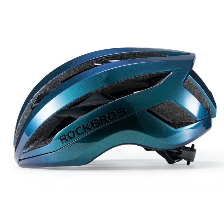 ROCKBROS Casco de bicicleta ligero certificado CE LK-79 con marco interior reforzado, carcasa exterior de policarbonato (PC), espuma EPS, sistema de ventilación y cierre magnético rápido, peso de 284 g