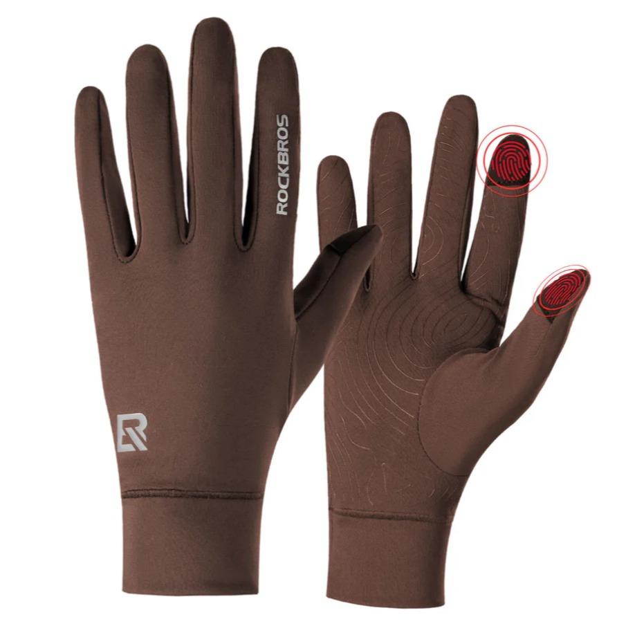 ROCKBROS guantes de ciclismo antideslizantes reflectantes con inserciones térmicas, compatibles con pantalla táctil, para conducción en invierno y bicicleta eléctrica protegete del frío