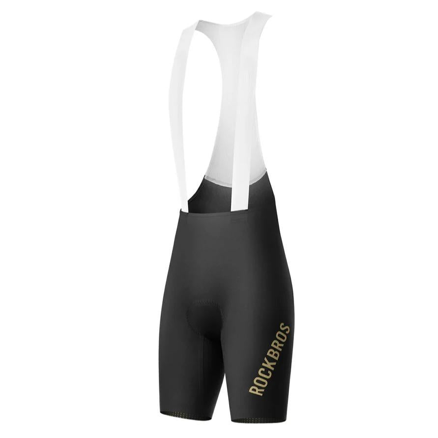 Pantalón de ciclismo ROCKBROS con bragueta acolchada, shorts bib para hombre, pantalón corto de bicicleta, pantalones con tirantes transpirables y de secado rápido para ciclismo en carretera y MTB