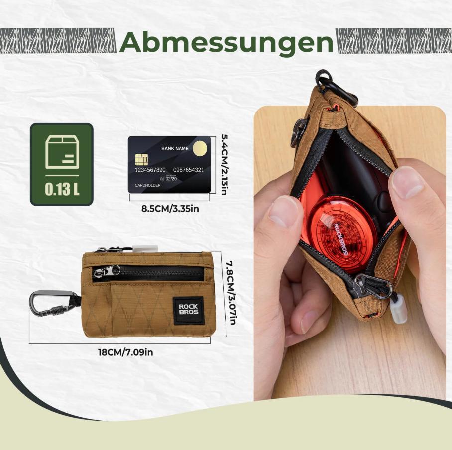 CARTERA COMPACTA ROCKBROS ️Para tarjetas y efectivo  Perfecta para el día a día, deporte y viajes ️Elegante, ligera y práctica – tu inteligente compañero de diario