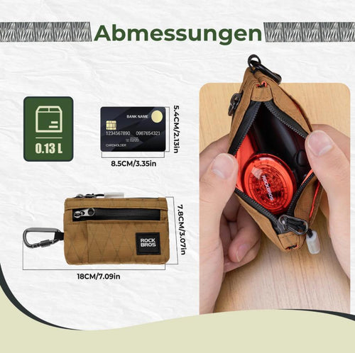 CARTERA COMPACTA ROCKBROS ️Para tarjetas y efectivo  Perfecta para el día a día, deporte y viajes ️Elegante, ligera y práctica – tu inteligente compañero de diario
