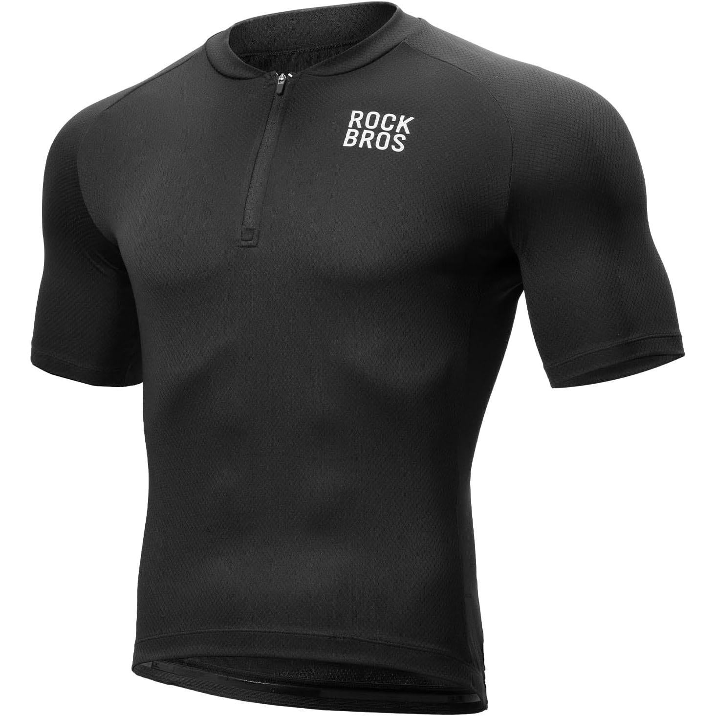 ROCKBROS Camiseta Ciclismo Hombre Manga Corta Camisetas de Ciclismo Maillot Ciclismo Bicicleta Carretera Transpirable Ropa de Ciclismo Secado Rápido para Bicicleta de Carretera Montaña Ciclismo