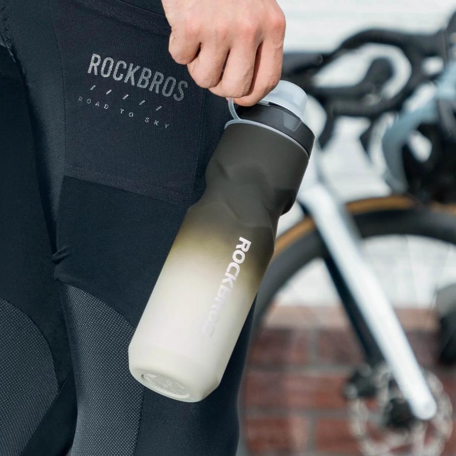 Botella Para Bicicleta Con Tapa Tipo Pull-top A Prueba De Fugas 600/750ml