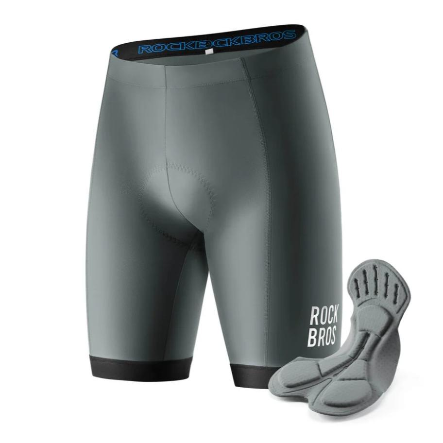 ROCKBROS Pantalones Cortos de Ciclismo con Acolchado para Hombre - Corte 3D y Tela Ultraelástica - Logo Reflectante - Máxima Comodidad y Seguridad en Bicicleta deporte shorts