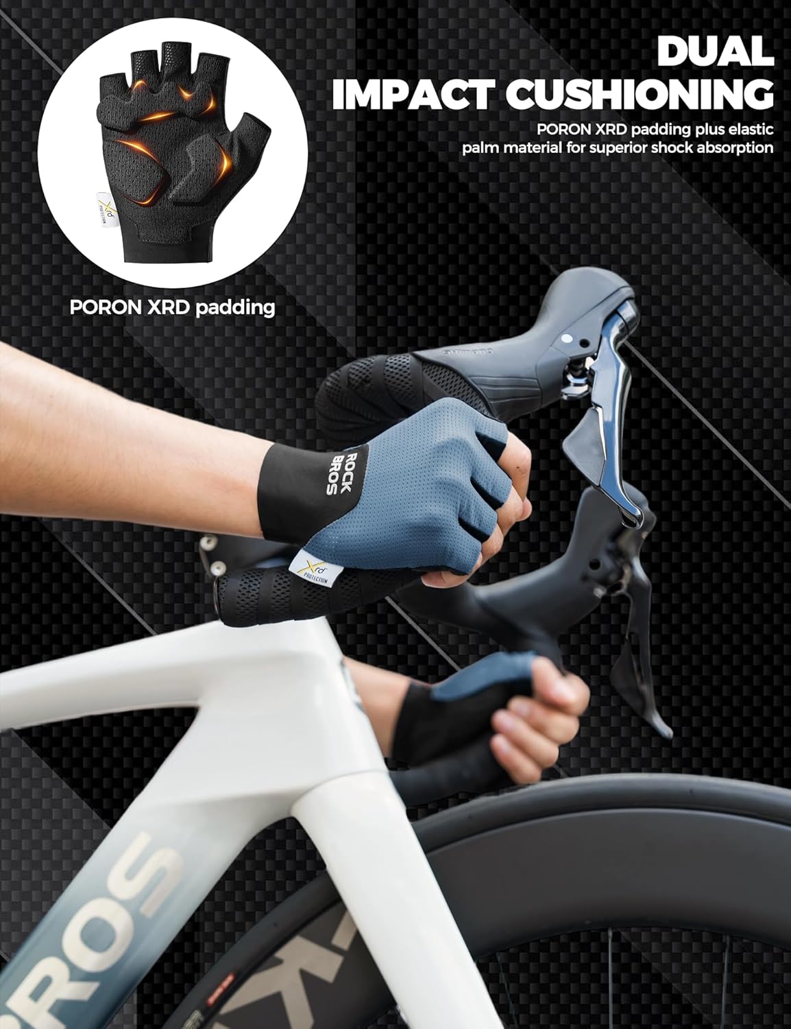 Guantes de bicicleta de medio dedo