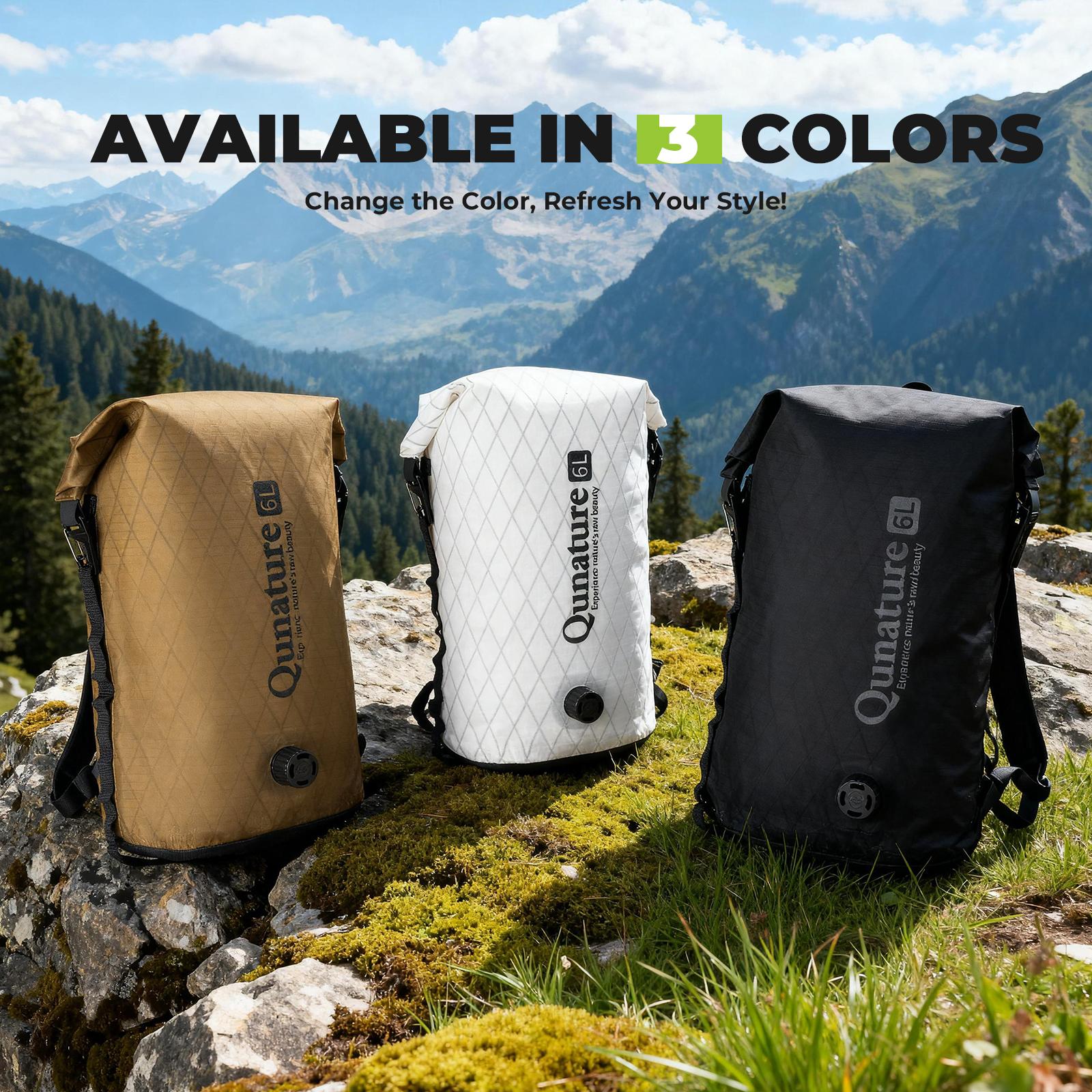 ROCKBROS Qunature bolsa de manillar 12L impermeable & ligera para bicicleta y outdoor gran capacidad para aventuras al aire libre ultraligera 100% resistente al agua accesorios para bicicletas de ciudad ciclismo