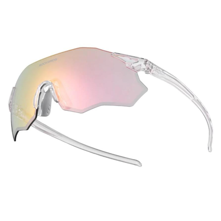ROCKBROS Gafas de ciclismo Unisex Gafas de sol fotocromáticas Polarizadas Protección UV400 Sin montura Material TR90 22 g Bisagras de doble resorte Almohadillas de silicona antideslizantes Gafas de sol natural material Gafas deportivas