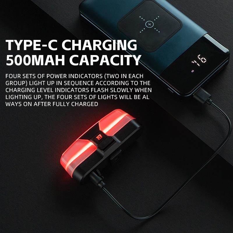 Luz trasera para bicicleta con sensor inteligente y función de luz de freno