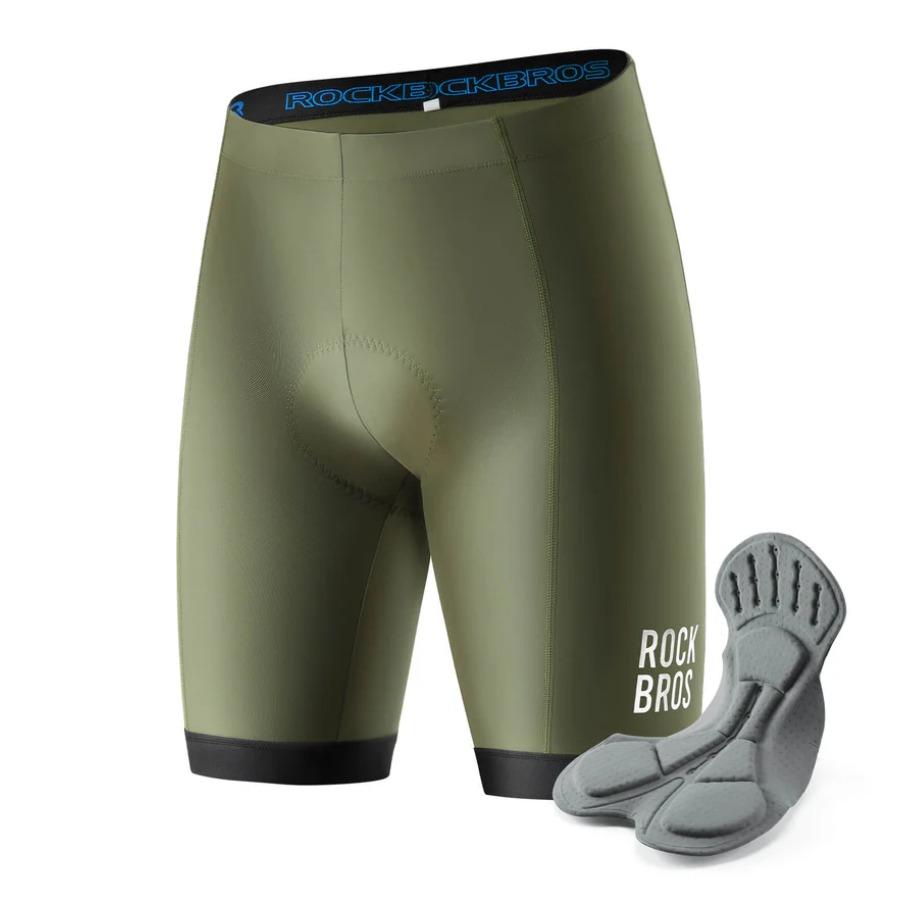 ROCKBROS Pantalones Cortos de Ciclismo con Acolchado para Hombre - Corte 3D y Tela Ultraelástica - Logo Reflectante - Máxima Comodidad y Seguridad en Bicicleta deporte shorts