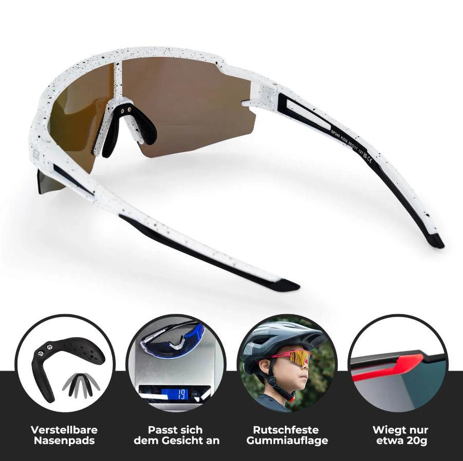 Gafas de ciclismo infantiles polarizadas con protección UV400