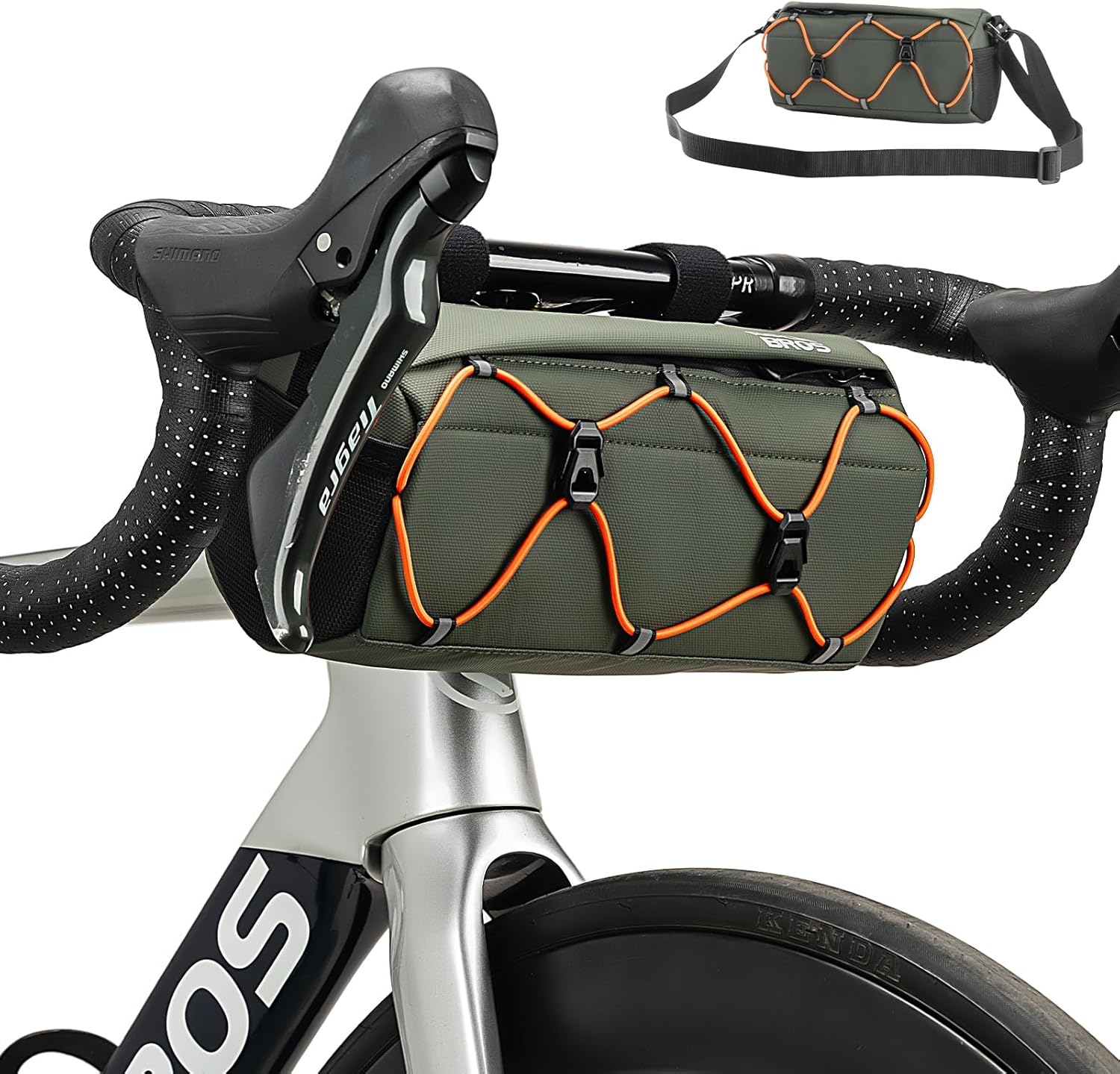 ROCKBROS Bolsa de bicicleta Bolsa de manillar 2.2L con correa de hombro en 6 colores