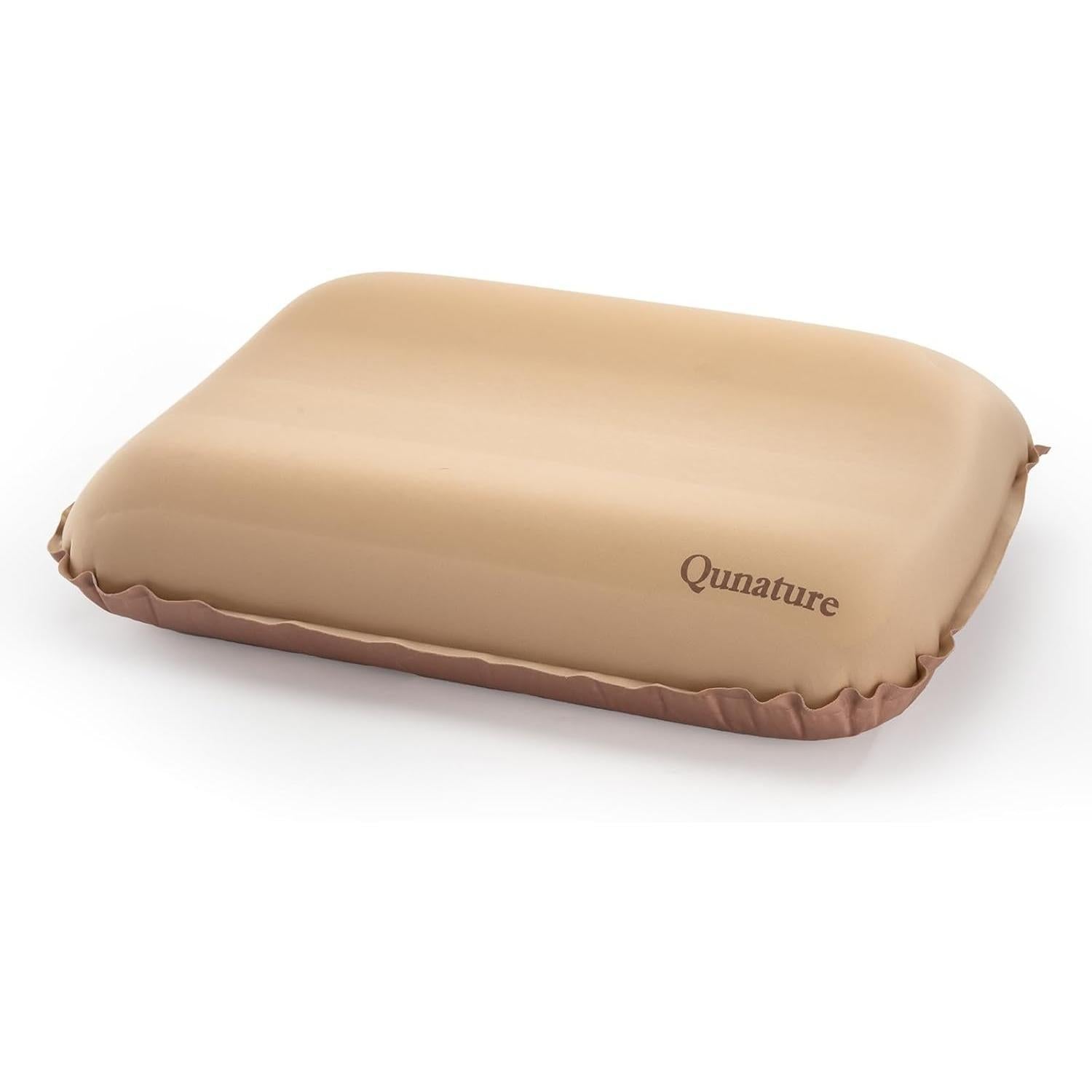 ROCKBROS almohada de camping, almohada cervical, relleno de espuma 3D de alta resiliencia, diseño ergonómico, portátil para camping, viaje, al aire libre, compacta, ligera y fácil de transportar