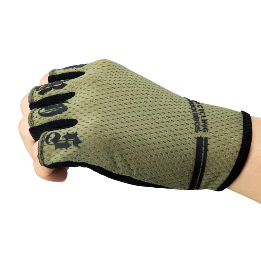 ROCKBROS Guantes de Ciclismo de Medio Dedo Antideslizantes Acolchados Absorción de Impactos Transpirables Tejido de Malla para Circulación de Aire y Comodidad Ideal para Ciclismo Correr y Senderismo