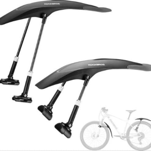 ROCKBROS Bicicleta Guardabarros Juego Delantero/Trasero Guardabarros de Bicicleta Flexible Guardabarros de Bicicleta Ajustable de Material PP con Goma de PET para 26-29 Pulgadas Ruedas Incluye Accesorios