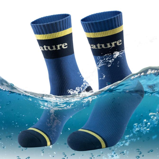 ROCKBROS Qunature Nature calcetines impermeables para exteriores - transpirables, cortavientos, resistentes al desgaste y antideslizantes - 85% algodón - con amortiguación de impactos y absorbentes de humedad