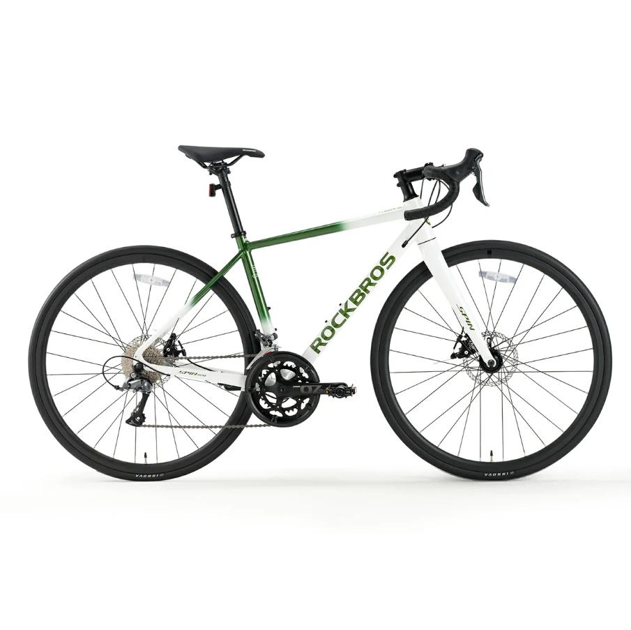 BICICLETAS DE CARRETERA ROCKBROS SPIN W2M, marco de aluminio, Shimano Claris 2×8 velocidades, frenos de disco mecánicos, bicicleta ligera para mujeres y hombres, comodidad y control en viajes largos