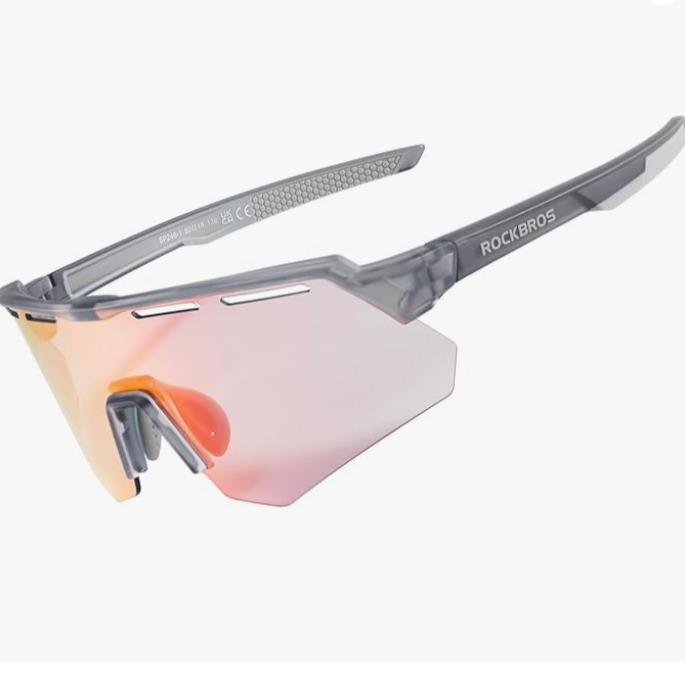 ROCKBROS Gafas de ciclismo Cambio de Color para Miopes Hombres Mujeres Corriendo al aire libre Deportes Bicicleta de carretera Gafas a prueba de viento