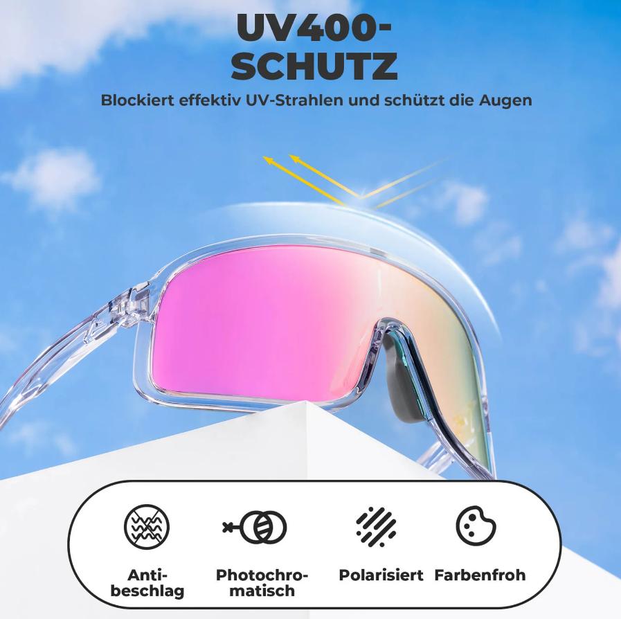 ROCKBROS gafas de sol fotocromáticas autotónicas, protección UV400, serie SHOWDOW, montura TR90, estuche de EVA, para ciclismo & foto deportivo